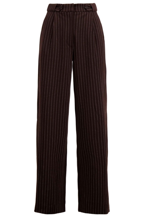 Zusss krijtstreep broek met bandplooi